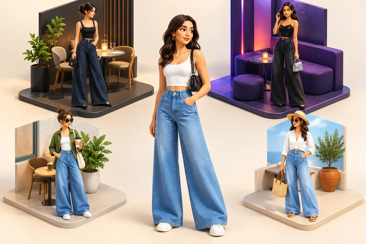Styling Wide Leg Jeans for Every Going-Out Plan
