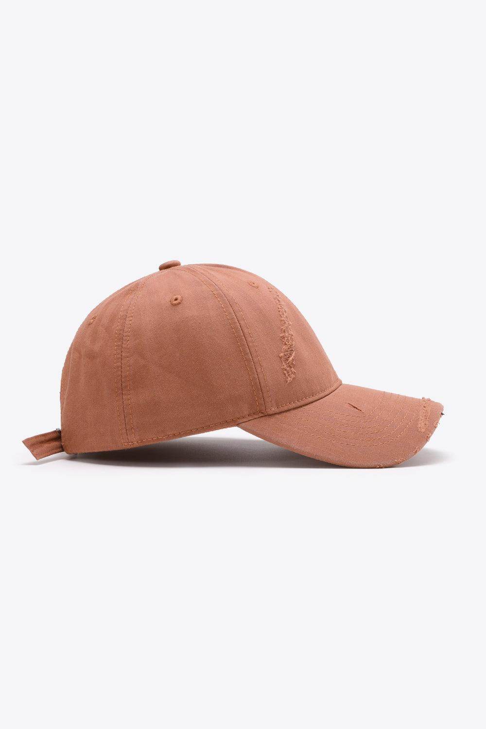 Distressed Adjustable Baseball Cap for Casual Style