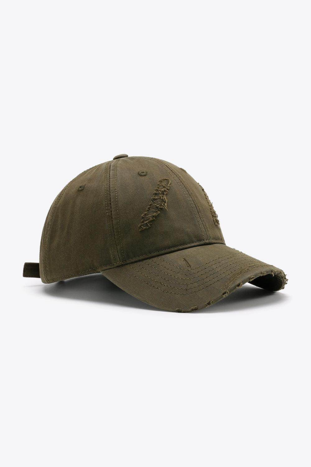 Distressed Adjustable Baseball Cap for Casual Style