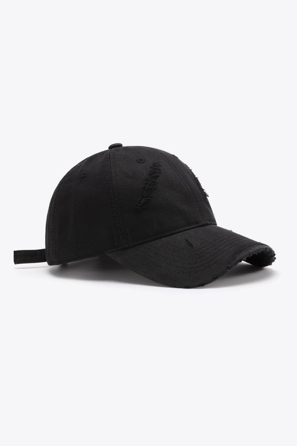 Distressed Adjustable Baseball Cap for Casual Style