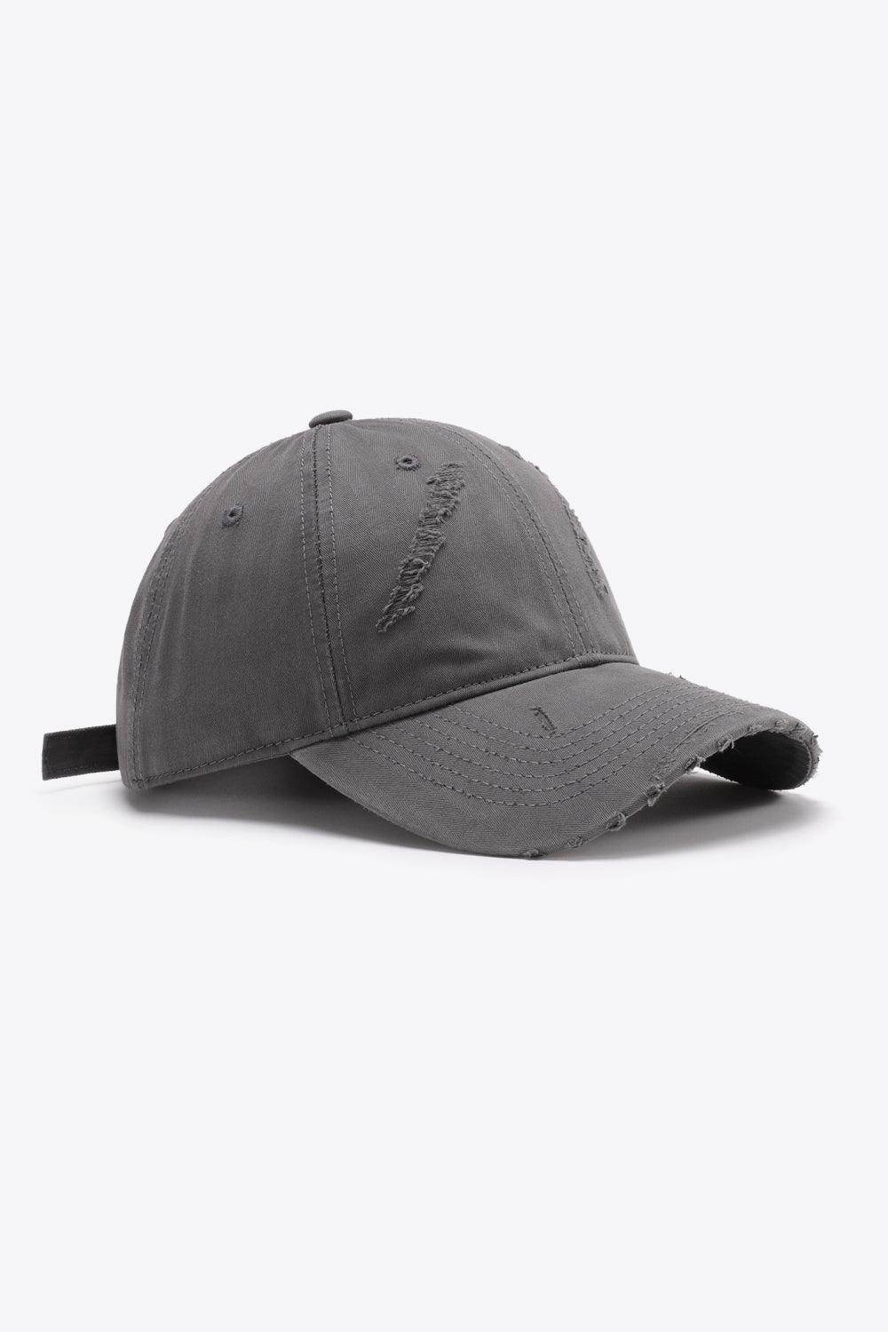 Distressed Adjustable Baseball Cap for Casual Style