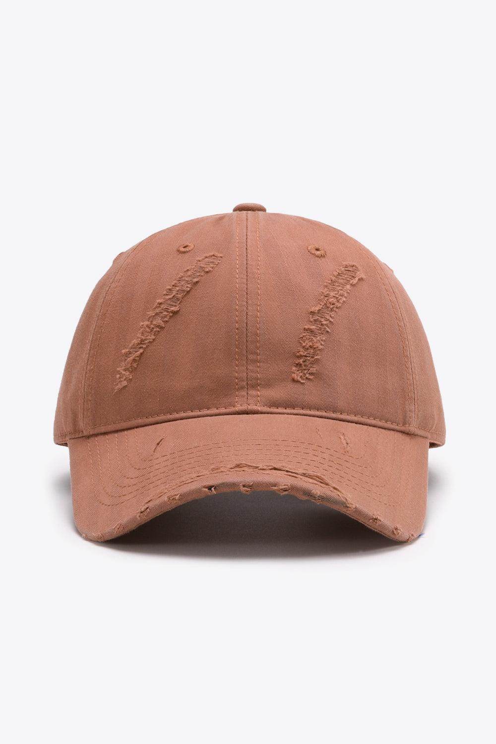Distressed Adjustable Baseball Cap for Casual Style