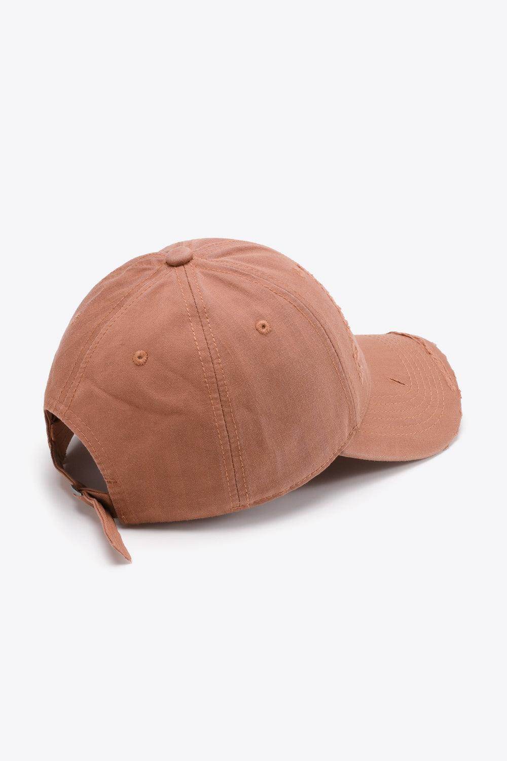 Distressed Adjustable Baseball Cap for Casual Style