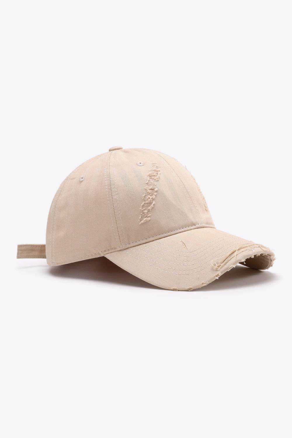 Distressed Adjustable Baseball Cap for Casual Style